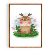 Quadro Decorativo Infantil Cervo Baby Comercial Ramos