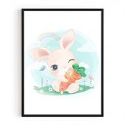 Quadro Decorativo Infantil Coelhinho Baby II Comercial Ramos