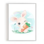 Quadro Decorativo Infantil Coelhinho Baby II Comercial Ramos