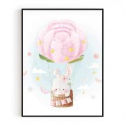 Quadro Decorativo Infantil Coelho Baby Comercial Ramos