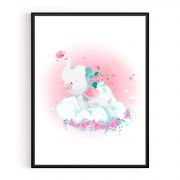 Quadro Decorativo Infantil Elefante Baby II Comercial Ramos