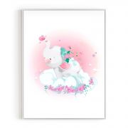 Quadro Decorativo Infantil Elefante Baby II Comercial Ramos