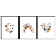 Quadro Decorativo Infantil Encanto 3 Telas Comercial Ramos