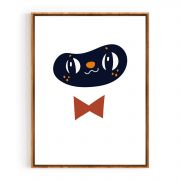 Quadro Decorativo Infantil Gato de Gravata Comercial Ramos