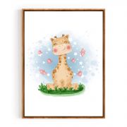 Quadro Decorativo Infantil Girafa Comercial Ramos