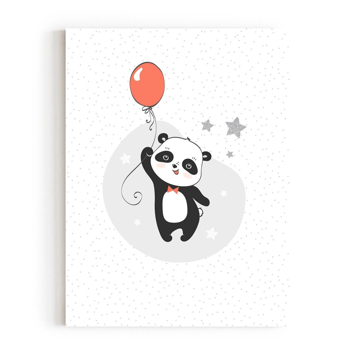 Quadro Infantil Desenho Panda Fundo Verde