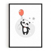 Quadro Decorativo Infantil Panda Comercial Ramos