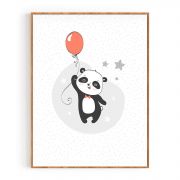 Quadro Decorativo Infantil Panda Comercial Ramos