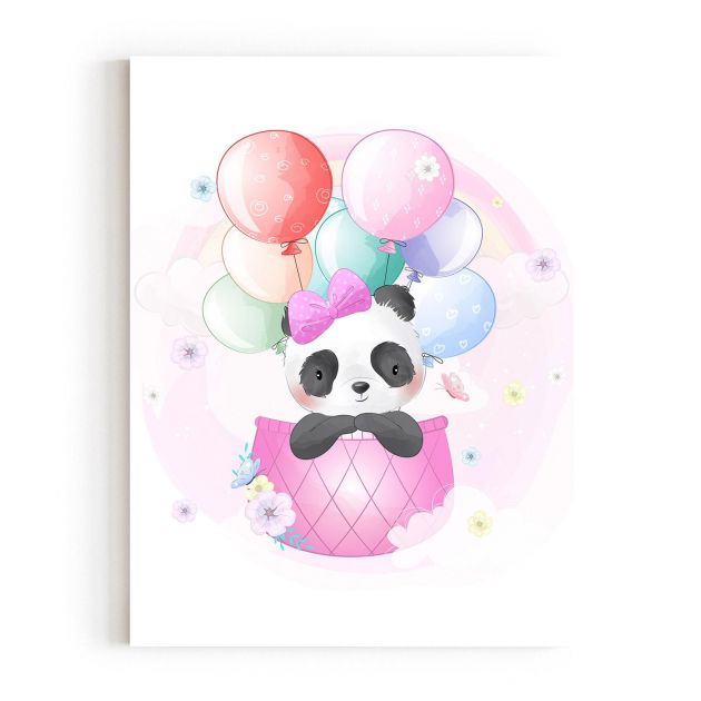 Quadro Decorativo Infantil Panda e Balões Comercial Ramos