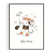 Quadro Decorativo Infantil Pequeno Pirata Comercial Ramos