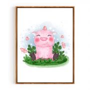 Quadro Decorativo Infantil Porquinho Baby Comercial Ramos