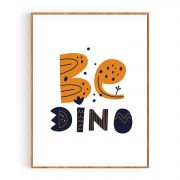 Quadro Decorativo Infantil Seja Dinossauro Comercial Ramos