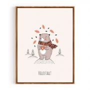 Quadro Decorativo Infantil Urso Comercial Ramos