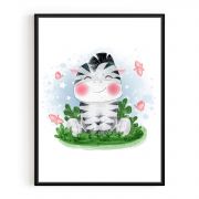 Quadro Decorativo Infantil Zebra Baby Comercial Ramos