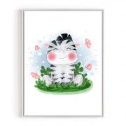 Quadro Decorativo Infantil Zebra Baby Comercial Ramos