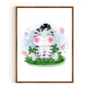 Quadro Decorativo Infantil Zebra Baby Comercial Ramos