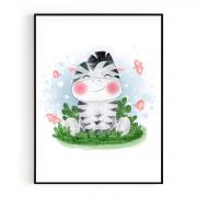 Quadro Decorativo Infantil Zebra Baby Comercial Ramos