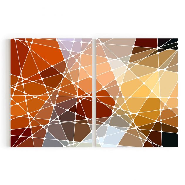 Quadro Decorativo Mosaico - 2 Telas Comercial Ramos