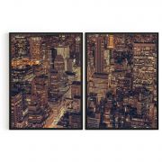 Quadro Decorativo New York - 2 Telas Comercial Ramos