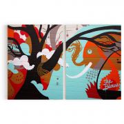 Quadro Decorativo The Blouses- 2 Telas Comercial Ramos