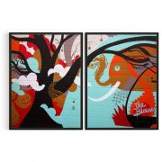 Quadro Decorativo The Blouses- 2 Telas Comercial Ramos