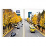 Quadro Decorativo Yellow Street - 2 Telas Comercial Ramos