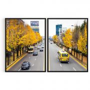 Quadro Decorativo Yellow Street - 2 Telas Comercial Ramos