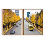 Quadro Decorativo Yellow Street - 2 Telas Comercial Ramos