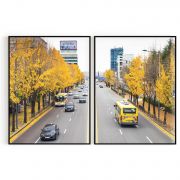 Quadro Decorativo Yellow Street - 2 Telas Comercial Ramos