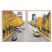 Quadro Decorativo Yellow Street - 2 Telas Comercial Ramos