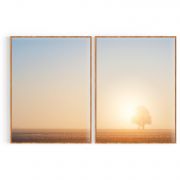 Quadro Decorativo Sol - 2 Telas Comercial Ramos